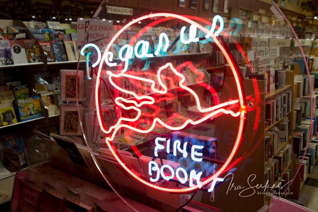 Berkeley Thousand Oaks Pegasus Book Store Neon Sign