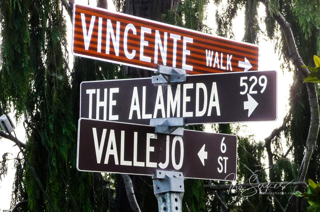 Berkeley Thousand Oaks Signs Vincente Path The Alameda Vallejo