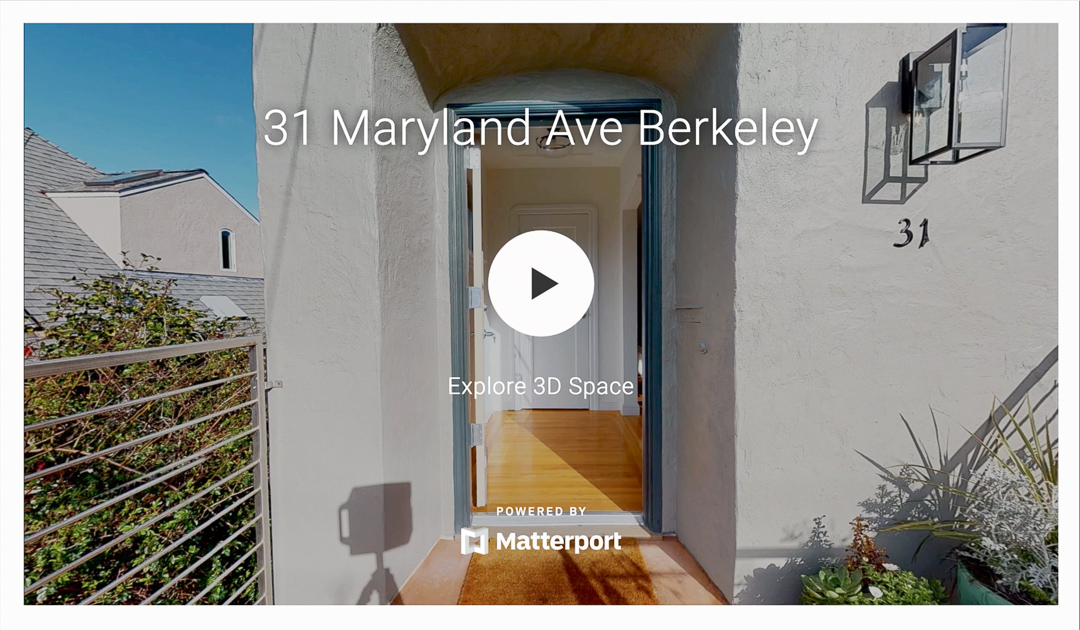 Matterport 3D walk-through tour of home in the Berkeley Hills