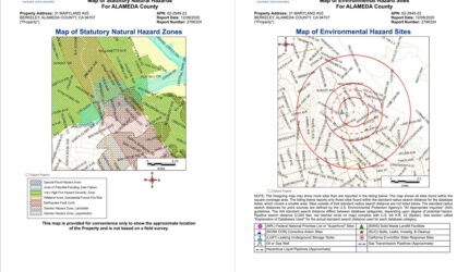 Maps showing Natural Hazard at, or near, a home