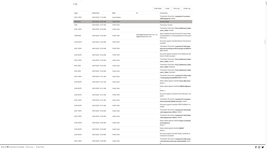 Berkeley Hills Home - Transaction worksheet